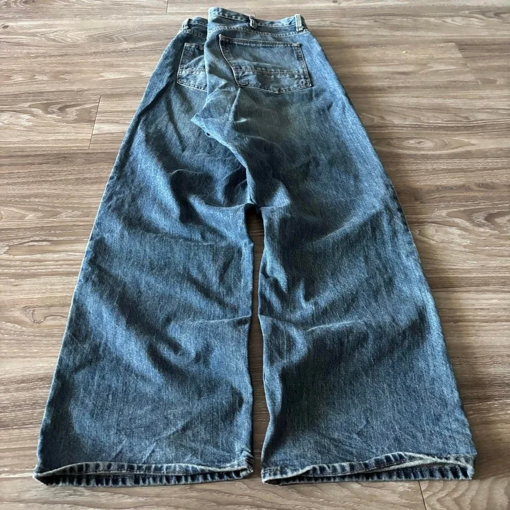 Vintage Y2K/2000s Baggy Dark Wash Skater Grunge Denim Jeans! 38x30